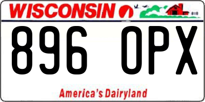 WI license plate 896OPX
