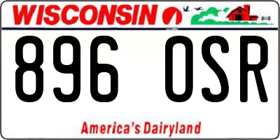 WI license plate 896OSR