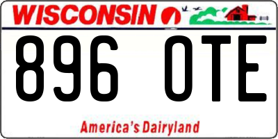 WI license plate 896OTE