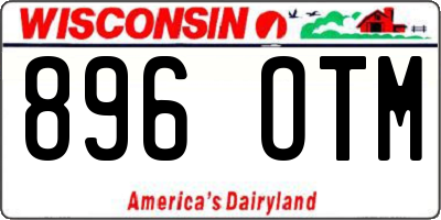WI license plate 896OTM