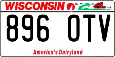 WI license plate 896OTV
