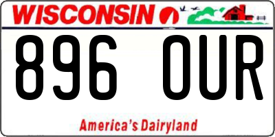 WI license plate 896OUR