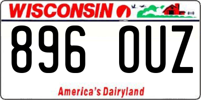 WI license plate 896OUZ