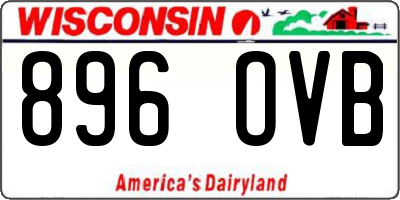 WI license plate 896OVB