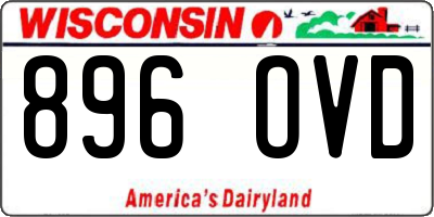 WI license plate 896OVD
