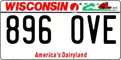 WI license plate 896OVE