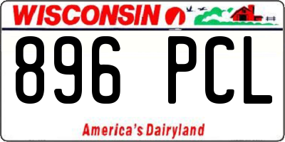 WI license plate 896PCL