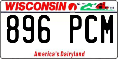 WI license plate 896PCM