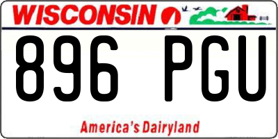 WI license plate 896PGU