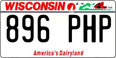 WI license plate 896PHP