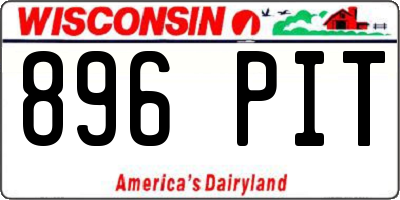 WI license plate 896PIT