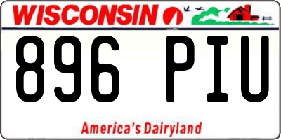 WI license plate 896PIU