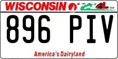 WI license plate 896PIV