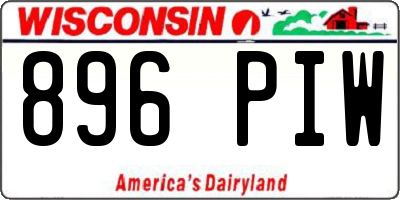 WI license plate 896PIW