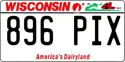 WI license plate 896PIX
