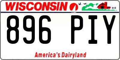 WI license plate 896PIY