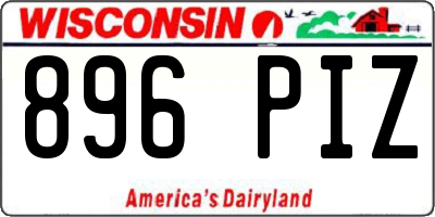 WI license plate 896PIZ