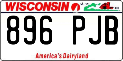 WI license plate 896PJB