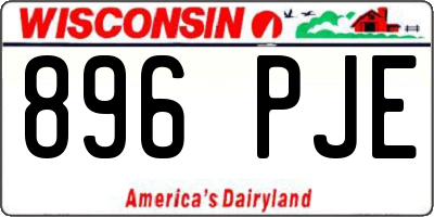 WI license plate 896PJE