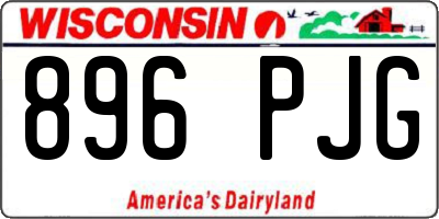 WI license plate 896PJG