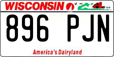 WI license plate 896PJN