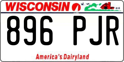WI license plate 896PJR