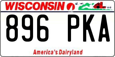 WI license plate 896PKA