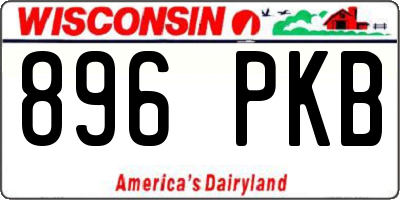 WI license plate 896PKB