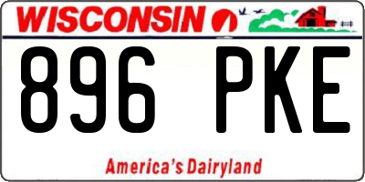 WI license plate 896PKE