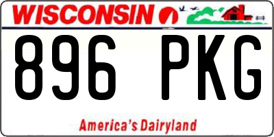 WI license plate 896PKG