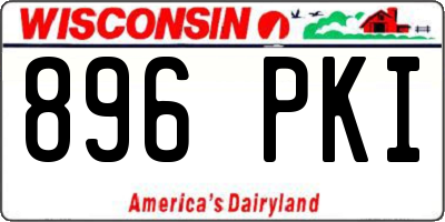WI license plate 896PKI