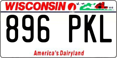 WI license plate 896PKL