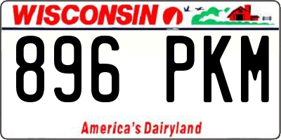 WI license plate 896PKM