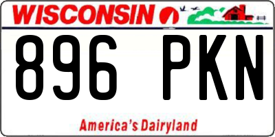 WI license plate 896PKN