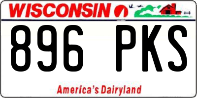 WI license plate 896PKS