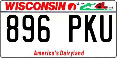 WI license plate 896PKU