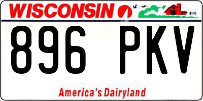 WI license plate 896PKV