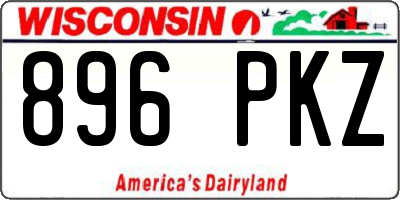 WI license plate 896PKZ