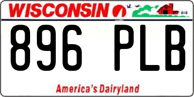 WI license plate 896PLB