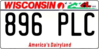 WI license plate 896PLC
