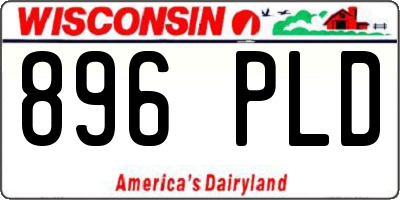 WI license plate 896PLD