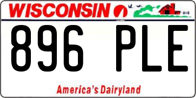 WI license plate 896PLE