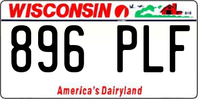 WI license plate 896PLF