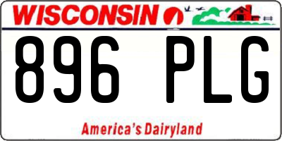 WI license plate 896PLG