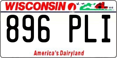 WI license plate 896PLI