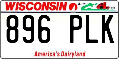 WI license plate 896PLK