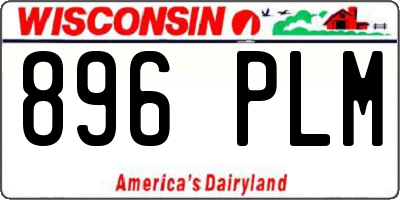 WI license plate 896PLM