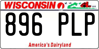 WI license plate 896PLP