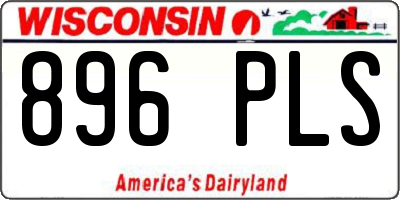 WI license plate 896PLS
