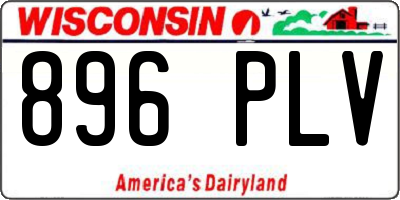 WI license plate 896PLV